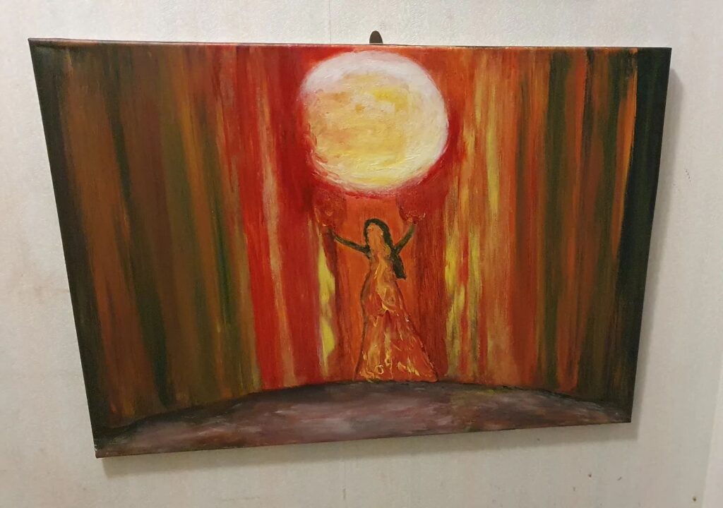 akryl på canvas målning av Anne Kaarina Soulshine