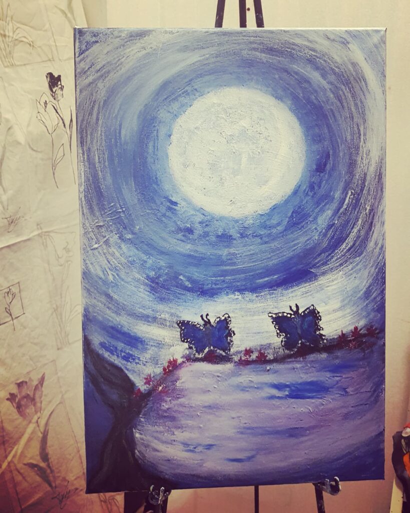 akrylmålning canvastavla Anne Kaarina Soulshine